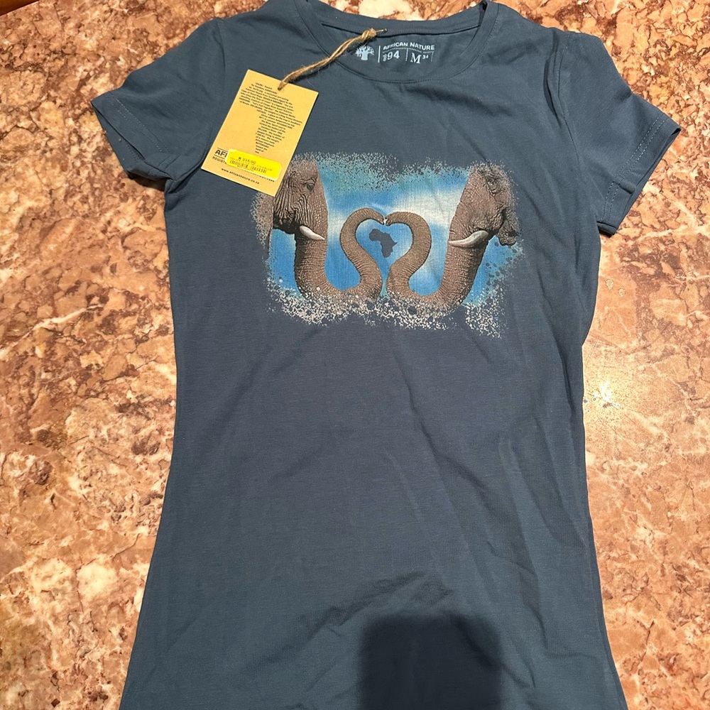 Elephant Graphic Short Sleeve Tee - Blue